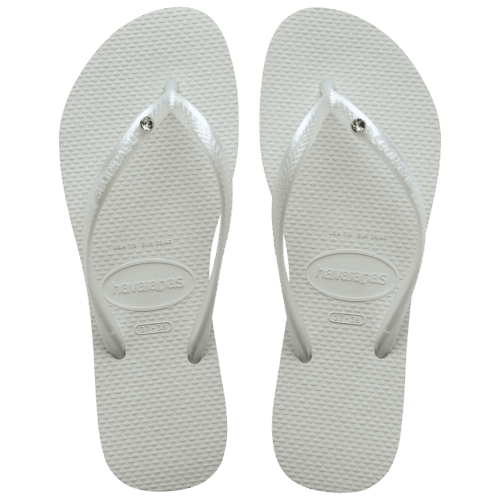 Women's Slim Crystal Flip Flops