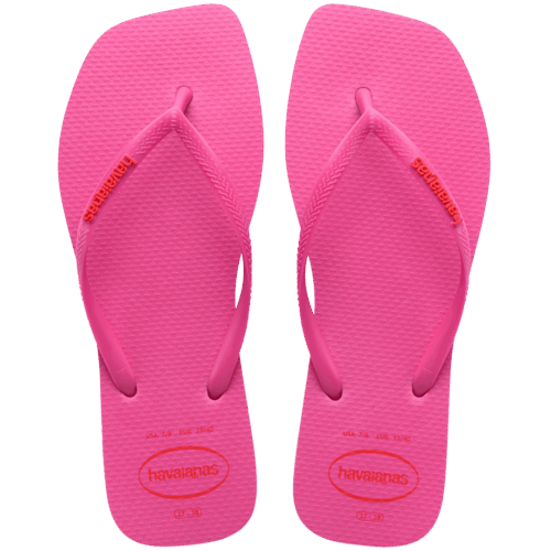 Women's Slim Square Logo Pop Up Flip Flops